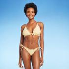 Juniors' Ruffle Triangle Bikini Top - Xhilaration Light Yellow D/dd Cup