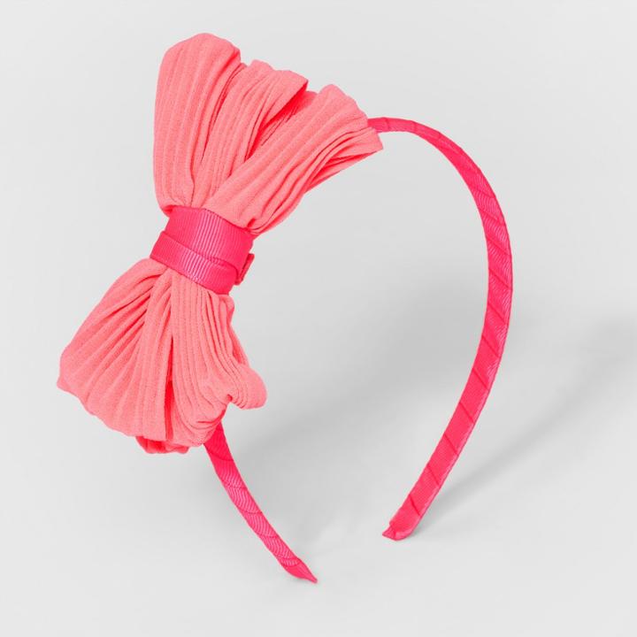 Girls' Pleated Bow Headband - Cat & Jack Pink