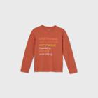 Boys' Long Sleeve Fall Graphic T-shirt - Cat & Jack Orange
