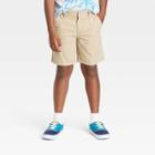 Boys' Flat Front 'at The Knee' Woven Shorts - Cat & Jack Light Khaki Xs,