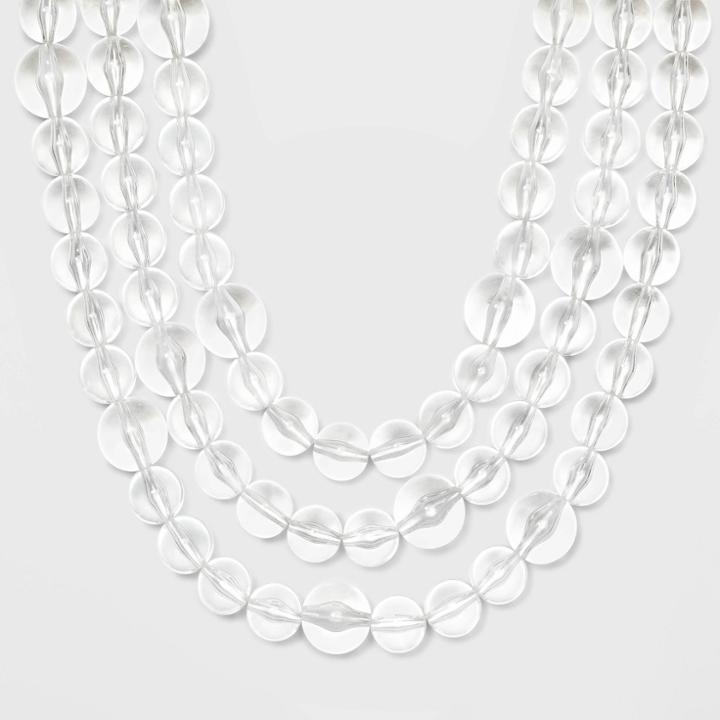 Target Sugarfix By Baublebar Beaded Lucite Statement Necklace - Clear, Girl's