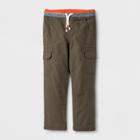 Toddler Boys' Lined Pull-on Pants - Cat & Jack Olive