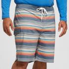 Target Men's Big & Tall Striped 10 Frankie Board Shorts - Goodfellow & Co Stone