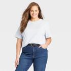 Women's Plus Size Short Sleeve Essential T-shirt - Ava & Viv Ballad Blue