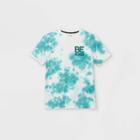 Boys' Tie-dye Graphic Short Sleeve T-shirt - Art Class Aqua/white