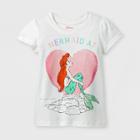Happy Threads Toddler Girls' Ariel Short Sleeve T-shirt - Disney Princess White