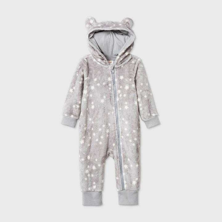Baby Bear Cozy Romper - Cat & Jack Gray Newborn
