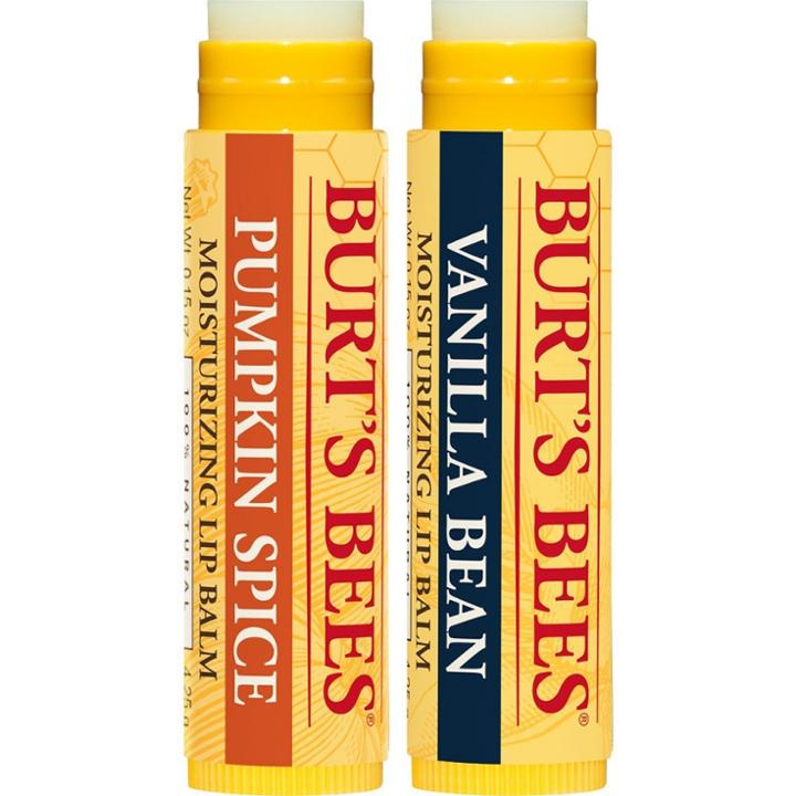 Burt's Bees Holiday Vanilla Bean And Pumpkin Spice Lip Balm And Treatment