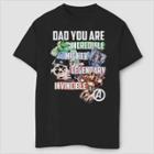 Boys' Marvel Avengers Dad Short Sleeve T-shirt - Black
