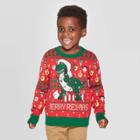 Toddler Boys' Disney Toy Story Rex Merry Rexmas Ugly Holiday Sweater - Red, Boy's, Size: