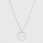 Target Sterling Silver Double Circle Necklace -