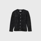 Toddler Girls' Textured Sparkle Cardigan - Cat & Jack Black