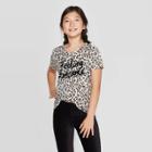 Petitegirls' Short Sleeve Cheetah Print T-shirt - Art Class Brown Xs, Girl's, Beige