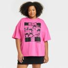 Women's Plus Size Inuyasha Oversized Short Sleeve Graphic T-shirt - Pink