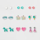 Girls' 9ct Birthday Icons Earrings - Cat & Jack One Size,