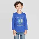 Toddler Boys' Long Sleeve Let's Play Dreidel Graphic T-shirt - Cat & Jack Blue