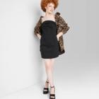 Women's Sleeveless Twill Tube Bodycon Dress - Wild Fable Black Xxs