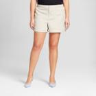 Target Women's Plus Size Easy Waist Twill Shorts - A New Day Beige X
