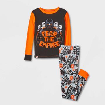 Boys' Lego Star Wars Halloween 2pc Pajama Set - Black/orange/gray