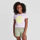 Petitegirls' Short Sleeve Choose Happy Graphic T-shirt - Cat & Jack Lilac Xs, Girl's, Purple
