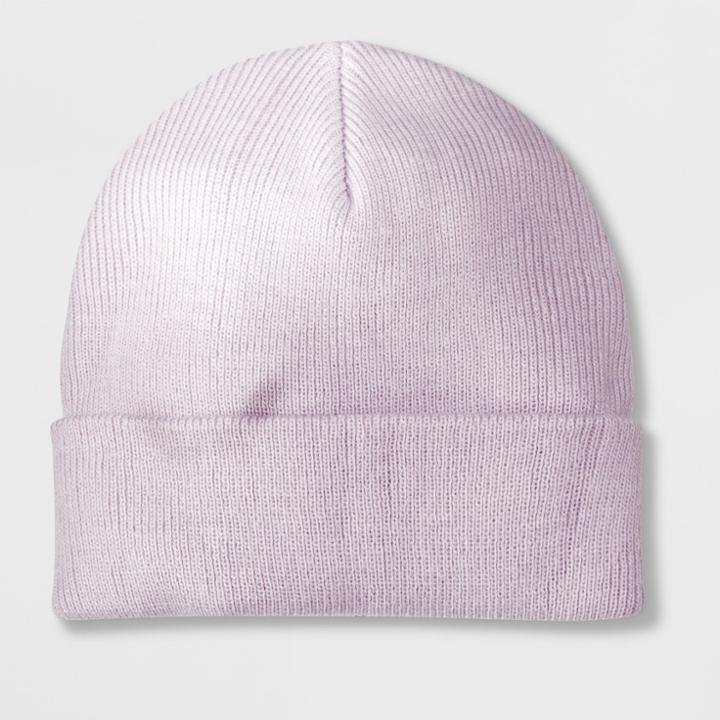 Girls' Solid Cuffed Beanie - Cat & Jack Purple
