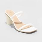 Women's Cass Square Toe Heels - A New Day White