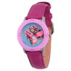 Girls' Disney Minnie Mouse Stainless Steel Time Teacher Watch - Purple, Girl's