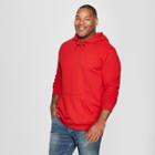 Men's Big & Tall Regular Fit Long Sleeve Fleece Hooded Sweatshirt - Goodfellow & Co Ripe Red