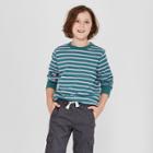 Boys' Long Sleeve Stripe T-shirt - Cat & Jack Green/purple