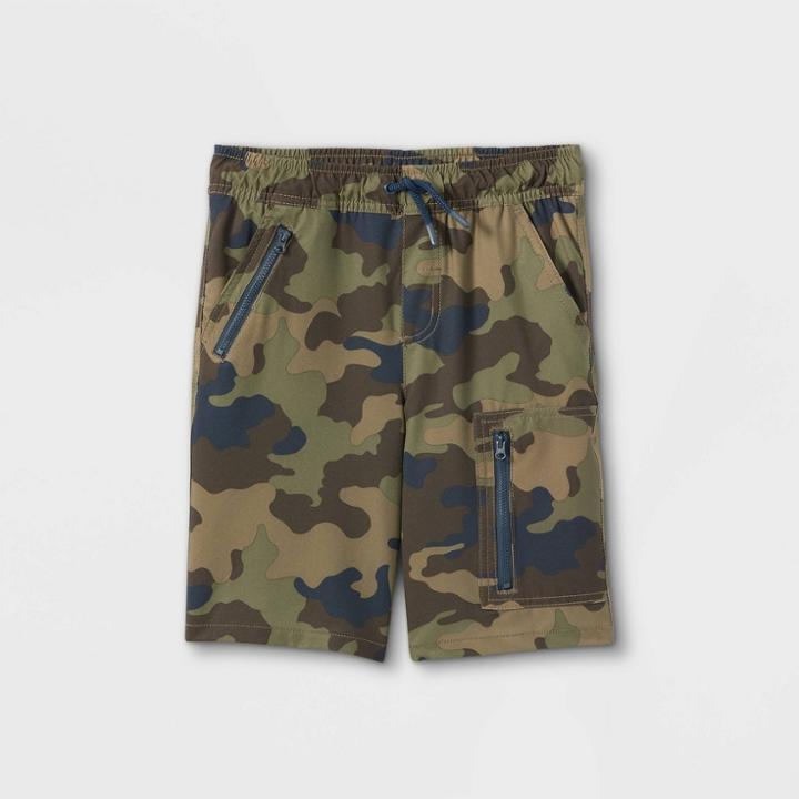 Plusboys' Quick Dry Pull-on Shorts - Cat & Jack Camo Green