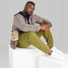 Adult Extended Size Casual Fit Knit Cargo Jeggings - Original Use Green