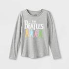 Girls' The Beatles Long Sleeve Graphic T-shirt - Heather Gray