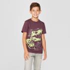 Boys' Dino Skeleton Long Sleeve Graphic T-shirt - Cat & Jack Purple Heather