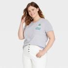 Doe. Women's Plus Size Plant Mom Short Sleeve Graphic T-shirt - Gray