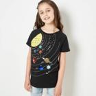 Girls' Short Sleeve Flip Sequin Solar System T-shirt - Cat & Jack Black