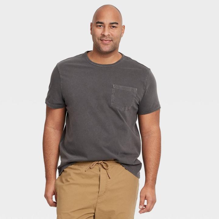 Men's Regular Fit Short Sleeve T-shirt - Goodfellow & Co Dark Gray