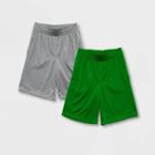 Boys' 2pk Pull-on Active Shorts - Cat & Jack Gray/green