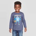 Toddler Boys' Long Sleeve Dreidel-bot Graphic T-shirt - Cat & Jack Navy 4t, Boy's, Blue