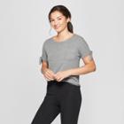Women's Short Tie Sleeve T-shirt - A New Day Heather Gray