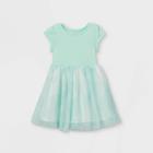 Toddler Girls' Tie-dye Tulle Dress - Cat & Jack Aqua