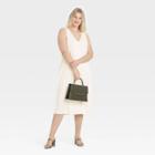 Women's Plus Size Sleeveless Knit Dress - A New Day Fresh White