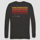 Men's Disney Hakunamatata Long Sleeve Graphic T-shirt - Coal M, Size: