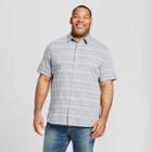 Men's Tall Short Sleeve Novelty Button-down Shirt - Goodfellow & Co Horizon Blue
