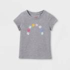 Toddler Girls' Floral Rainbow Graphic T-shirt - Cat & Jack Gray