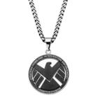 S.h.i.e.l.d. Men's Marvel Agent Of S.h.i.e.l.d Stainless Steel Engraved Logo Pendant With Chain (24),