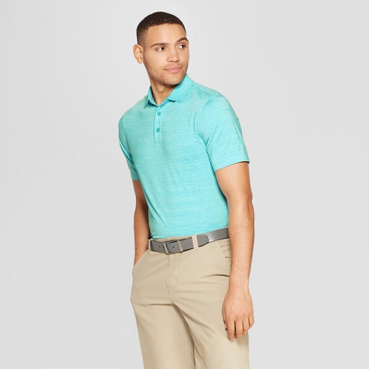 Men's Golf Polo Shirts - C9 Champion Amazing Aqua Blue