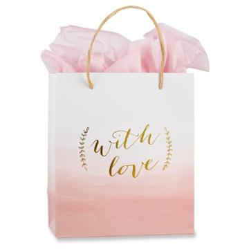 12ct Kate Aspen With Love Pink Watercolor Gift Bag