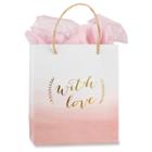 12ct Kate Aspen With Love Pink Watercolor Gift Bag