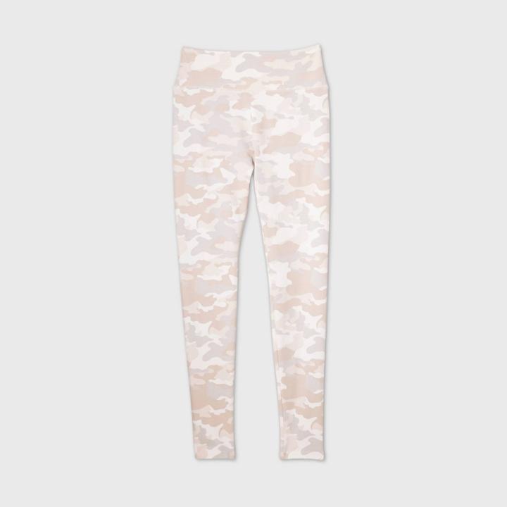 Women's Camo Print High-waisted Leggings - Wild Fable White Xxs, White Green