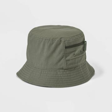 Boys' Bucket Hat With Pocket - Cat & Jack Olive, Green